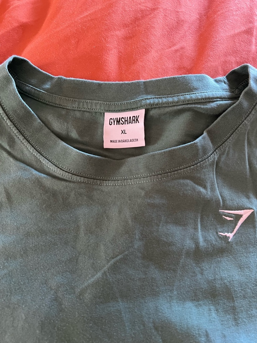 Gymshark Olive Green Short Sleeve Crew Tee - Picture 3 of 4